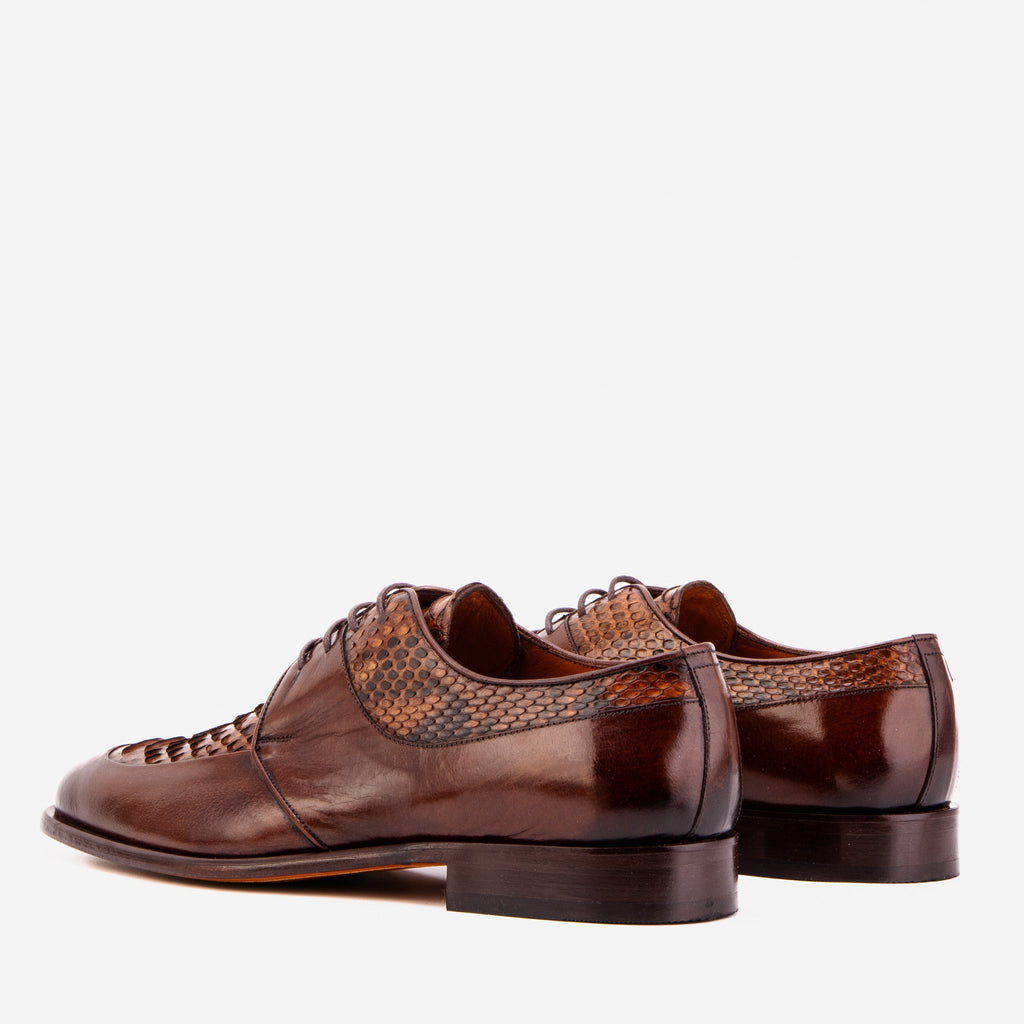 The Arven Tan Snake Leather Men Shoe