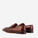 Vinci The Dorian Tan Snake and Baby Buffalo Leather Loafer Men Shoe