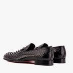 The Viper Black Snake Skin Leather Bit Loafer Men Shoe