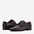 The Porto Alegre Black Leather Derby Men Shoe