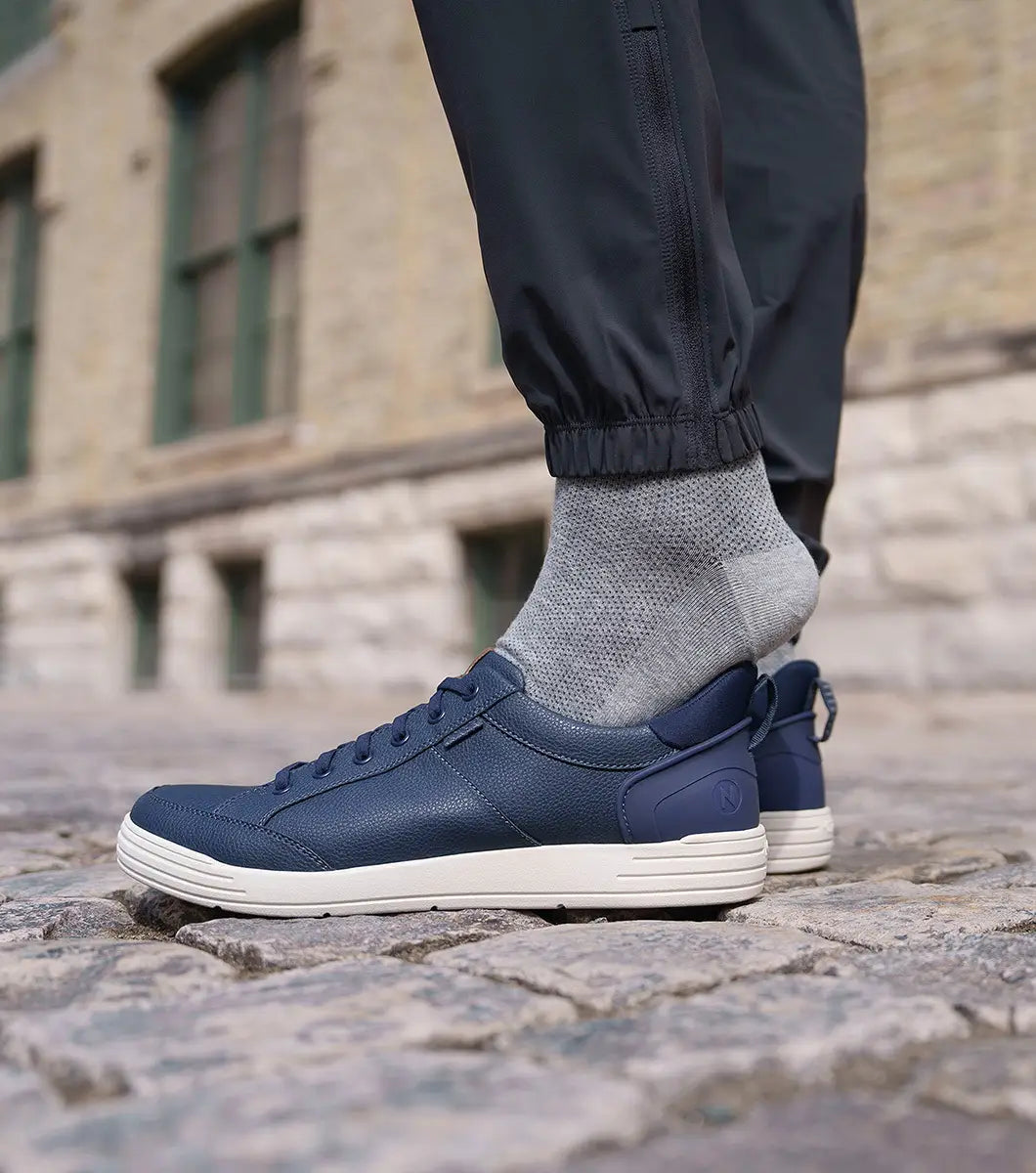 Nunn Bush KORE City Walk EZ Lace To Toe Oxford Sneaker Navy Multi 85152-492