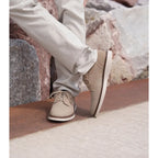 Nunn Bush Griff Suede Plain Toe Oxford Casual Shoes Stone 85107-275