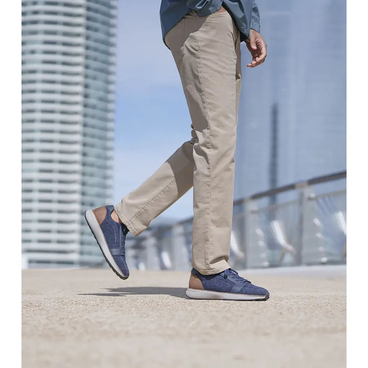 Nunn Bush KORE Swift Knit Lace Up Toe Sneaker Lightweight Navy Multi 85156-492