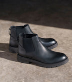 Nunn Bush Briggs Plain Toe Chelsea Boot Black Waxy 85178-010