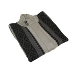 Men's Fancy European Sweater Jacket By Silversilk Fashionable 11007 Gray