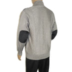 Men's Fancy European Sweater Jacket By Silversilk Fashionable 11007 Gray