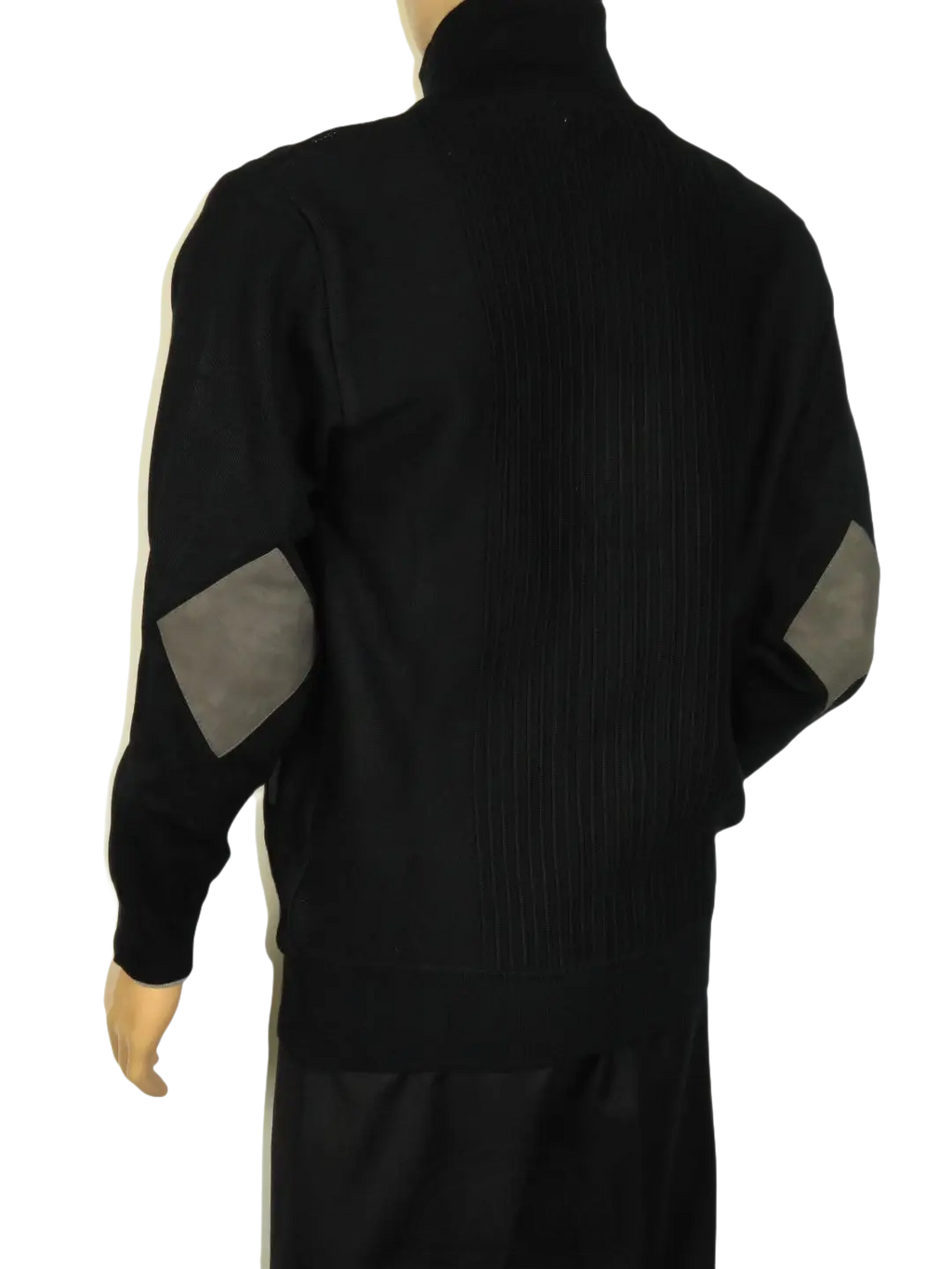 Men's Fancy European Sweater Jacket By Silversilk Fashionable 11009 Black