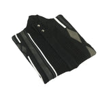 Men's Fancy European Sweater Jacket By Silversilk Fashionable 11009 Black