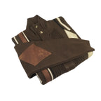 Men's Fancy European Sweater Jacket By Silversilk Fashionable 11009 Brown