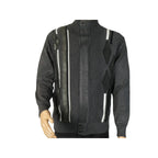 Men's Fancy European Sweater Jacket By Silversilk Fashionable 11009 Gray