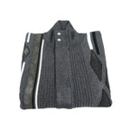 Men's Fancy European Sweater Jacket By Silversilk Fashionable 11009 Gray