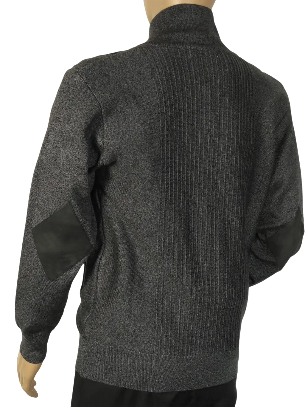 Men's Fancy European Sweater Jacket By Silversilk Fashionable 11009 Gray