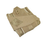 Men's Fancy European Sweater Jacket By Silversilk Fashionable 11009 Tan