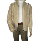 Men's Fancy European Sweater Jacket By Silversilk Fashionable 11009 Tan