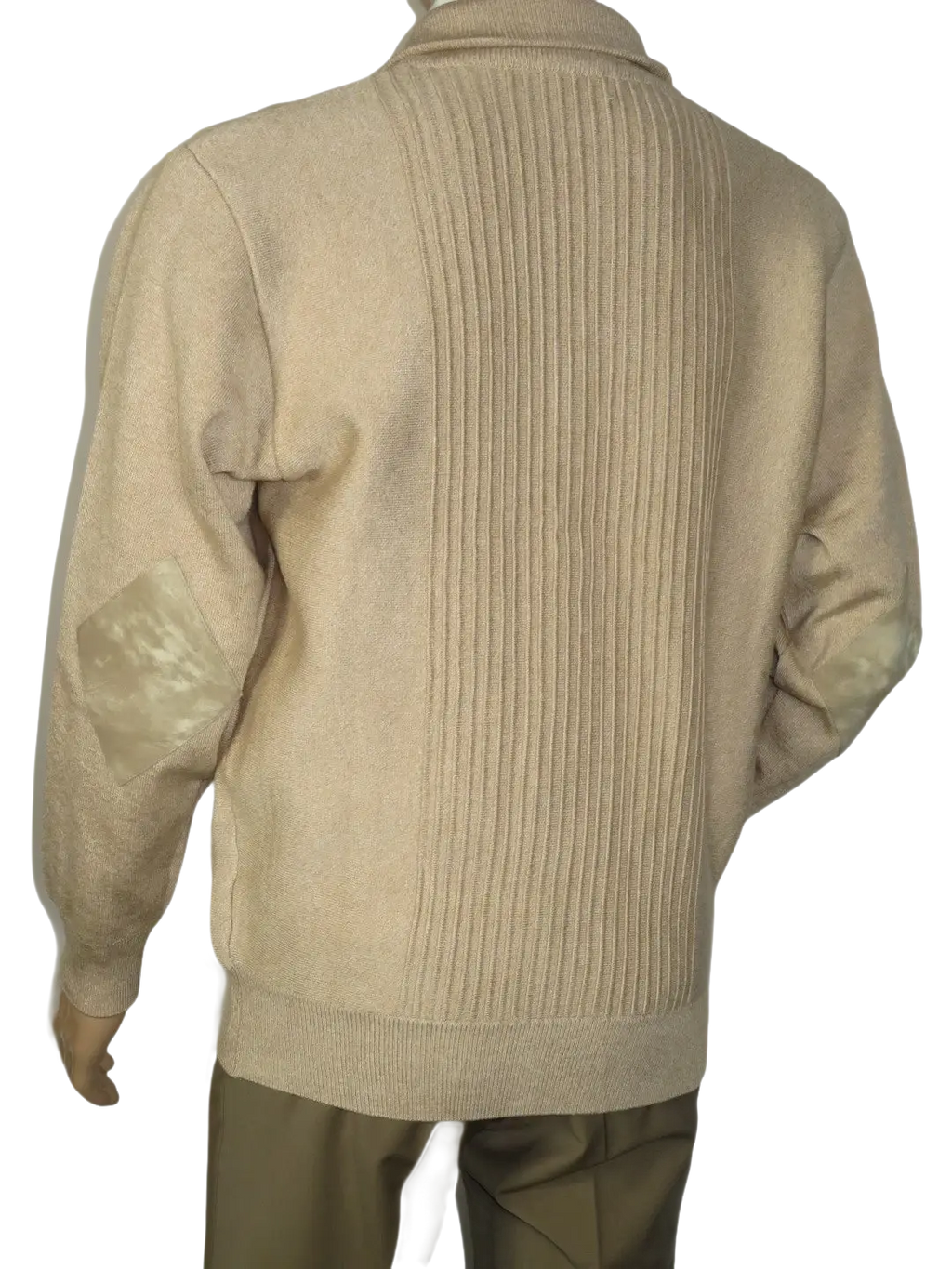 Men's Fancy European Sweater Jacket By Silversilk Fashionable 11009 Tan