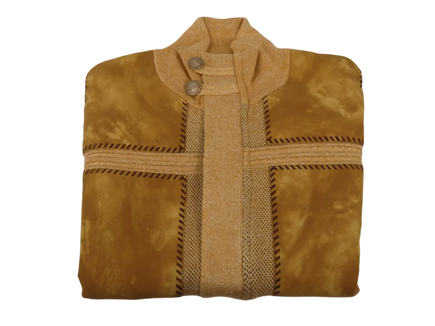 Men's Fancy European Sweater Jacket By Silversilk Fashionable 11012 Gold