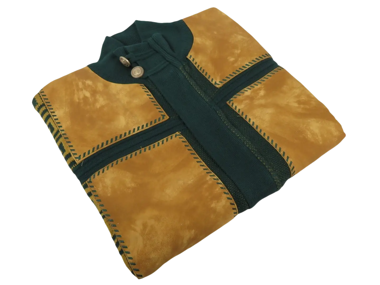 Men's Fancy European Sweater Jacket By Silversilk Fashionable 11012 Green