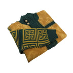 Men's Fancy European Sweater Jacket By Silversilk Fashionable 11012 Green