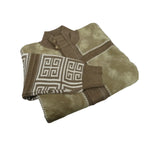 Men's Fancy European Sweater Jacket By Silversilk Fashionable 11012 Tan