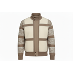 Men's Fancy European Sweater Jacket By Silversilk Fashionable 11012 Tan