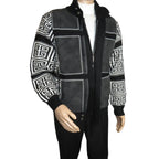 Men's Fancy European Sweater Jacket By Silversilk Fashionable 11012 Black