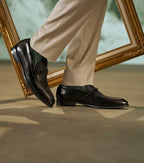 Stacy Adams Lawton Moc Toe Bit Slip-On Dress Shoes Black 25796-001