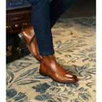 Stacy Adams Berkshire Cap Toe Side Zip Boot Brandy 25798-226