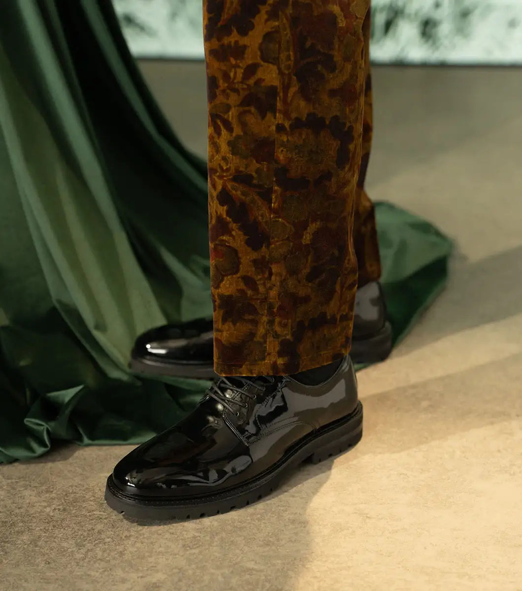 Stacy Adams Hartcliffe Plain Toe Oxford Patent Leather Black 25784-004