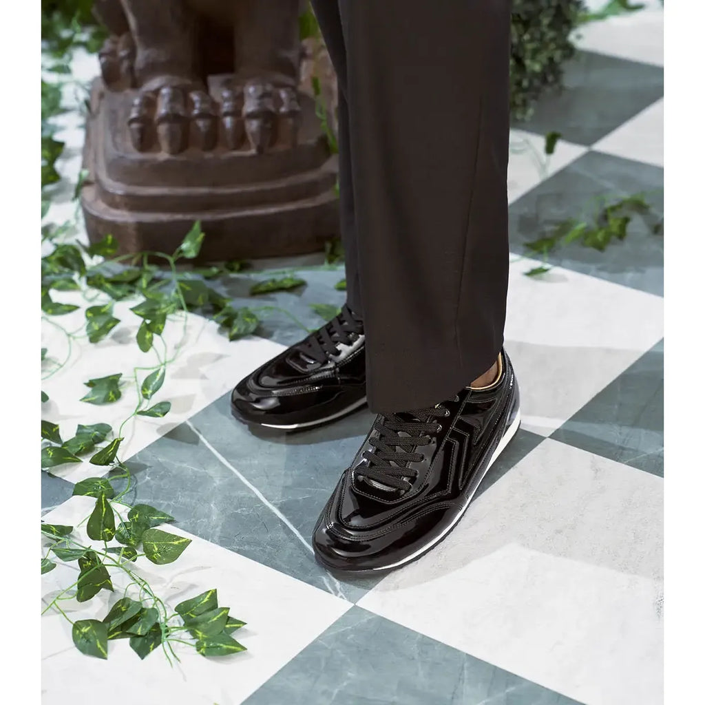 Stacy Adams Action 150 Sporty Lace Up Sneaker Black Patent 25797-004