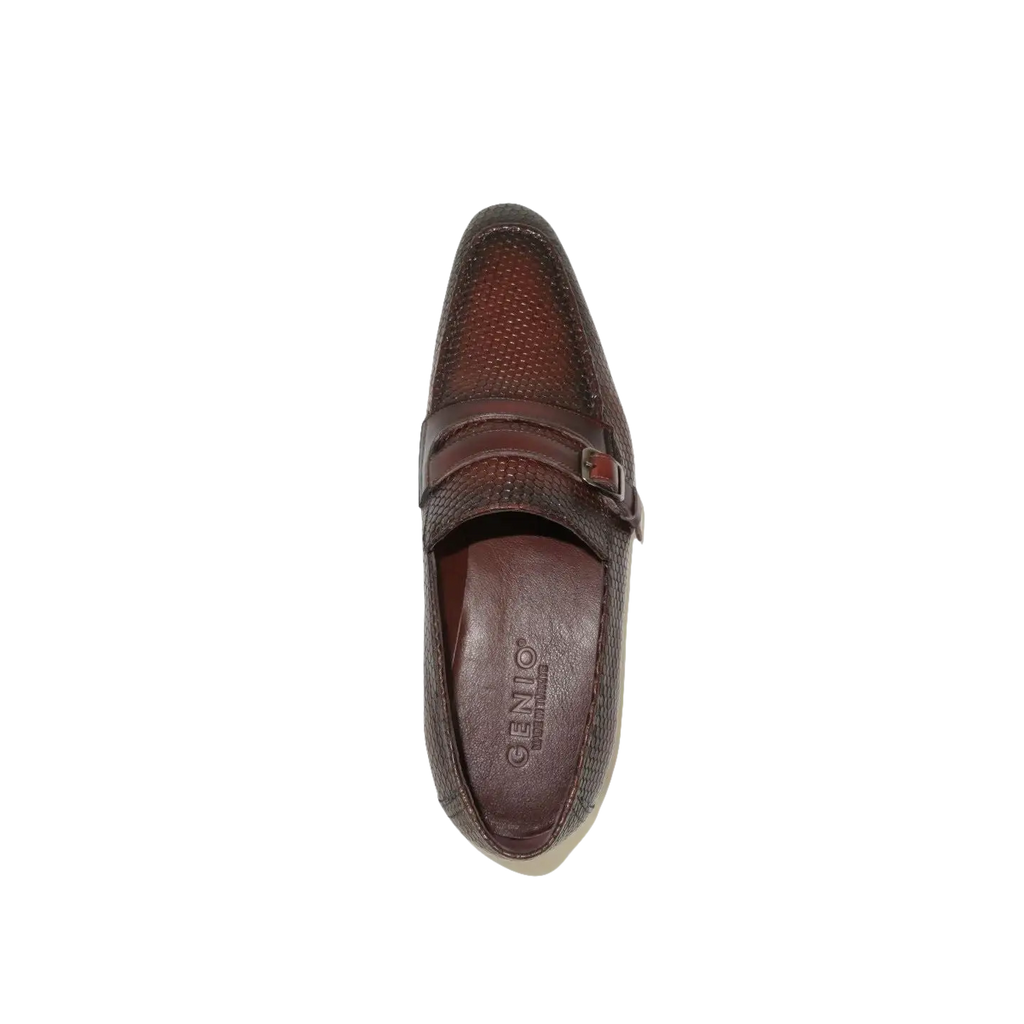 Men's GENIO Genuine Leather Upper And Sole Dress Shoes Turkey 120193506 Brown