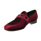 Men's GENIO Velvet Upper Leather Red Sole Shoes Turkey 120194637 Burgundy