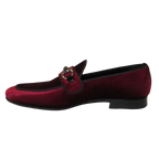 Men's GENIO Velvet Upper Leather Red Sole Shoes Turkey 120194637 Burgundy