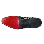 Men's GENIO Leopard Red Leather Sole Shoes Turkey 120195268 Black White