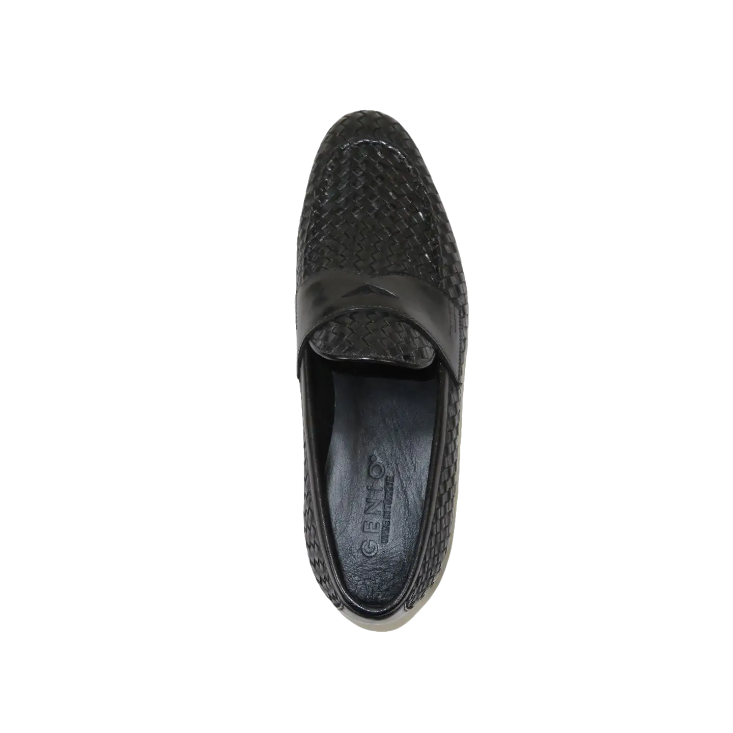 Men's GENIO Genuine Braided Leather Upper And Sole Shoes Turkey 120196067 Black