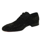 Men's GENIO Suede Red Leather Sole Shoes Turkey 120196481 Black Stones