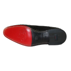 Men's GENIO Suede Red Leather Sole Shoes Turkey 120196481 Black Stones