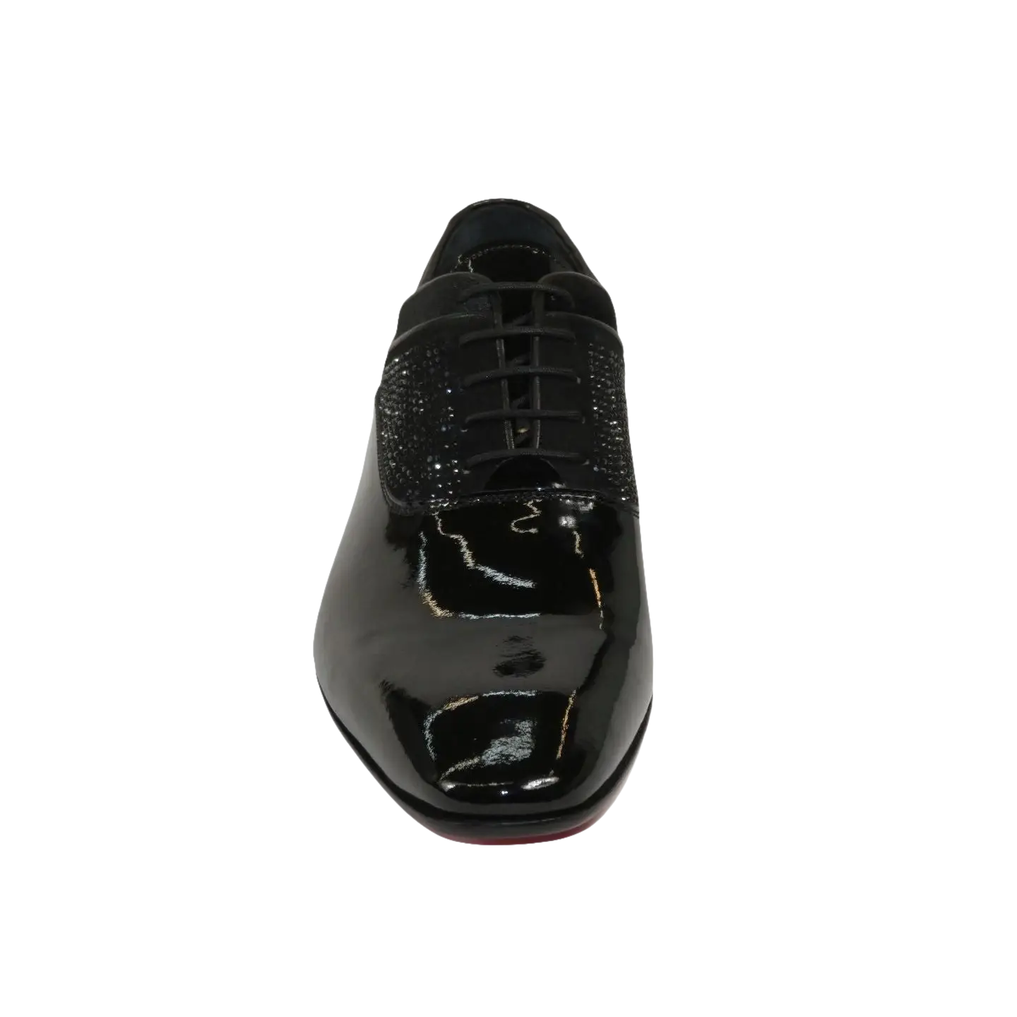 Men's GENIO Patent Leather Red Sole Shoes Formal 120196618 Black Stones
