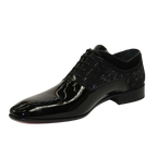 Men's GENIO Patent Leather Red Sole Shoes Formal 120196618 Black Stones