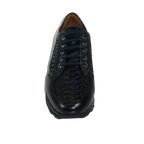 Men's GENIO Turkey Genuine Snake Leather Shoes 120197327 Dark Blue