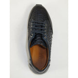 Men's GENIO Turkey Genuine Python Snake Leather Shoes 120197327 Dark Blue