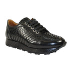 Men's GENIO Turkey Genuine Snake Leather Shoes 120197327 Black
