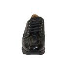 Men's GENIO Turkey Genuine Snake Leather Shoes 120197327 Black