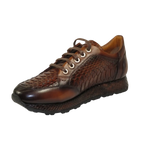 Men's GENIO Turkey Genuine Snake Leather Shoes 120197327 Brown