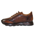 Men's GENIO Turkey Genuine Snake Leather Shoes 120197327 Brown