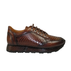 Men's GENIO Turkey Genuine Snake Leather Shoes 120197327 Brown
