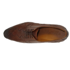 Men's GENIO Genuine Braided Leather Upper And Sole Shoes Turkey 120197862 Cognac