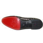 Men's GENIO Suede Croc Red Leather Sole Shoes Turkey 120371142 Metallic Silver