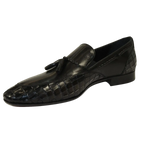 Men's GENIO Genuine Crocodile Embossed Leather Shoes Turkey 120371164 Black