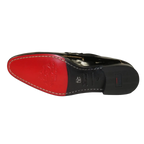 Men's GENIO Patent Leather Red Sole Shoes Formal 120371275 Black Stones