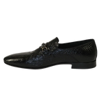 Men's GENIO Genuine Crocodile Embossed Leather Shoes Turkey 120371618 Black